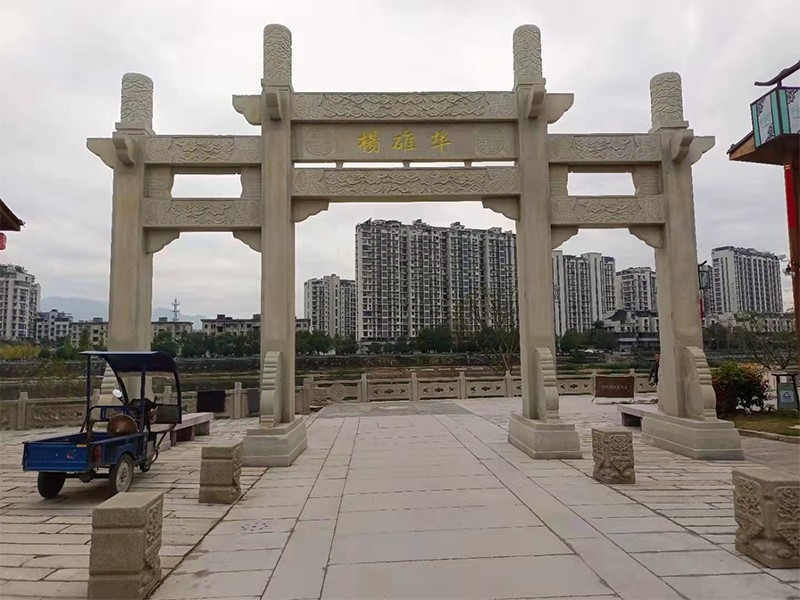 鄉(xiāng)村振興村口石牌坊-地標(biāo)性建筑